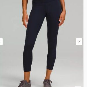 LULULEMON Wunder Train High-Rise Tight 25" - size 12 - navy - as new